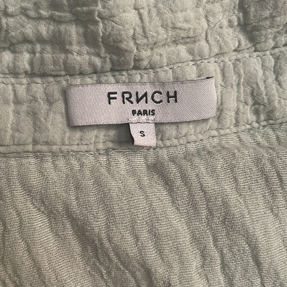 FRNCH Paris button down light green dress - Picture 4 of 4